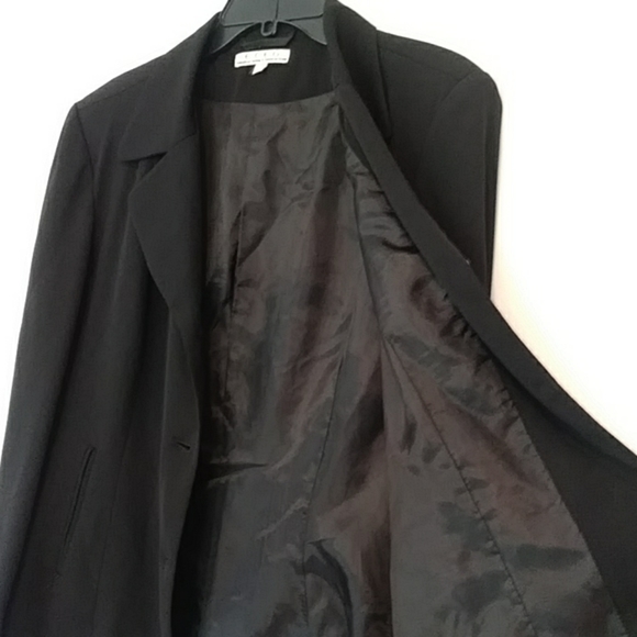 ECEG Womens Black Blazer Button Front Blazer - Picture 6 of 6